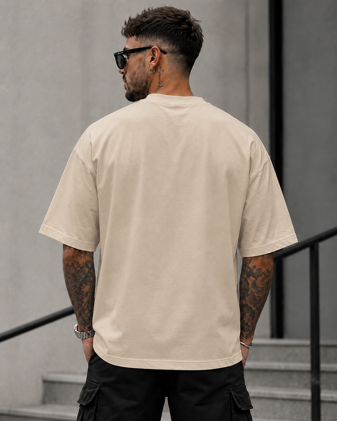 ILEERA® Premium Cotton Oversized Hardrock T-Shirt