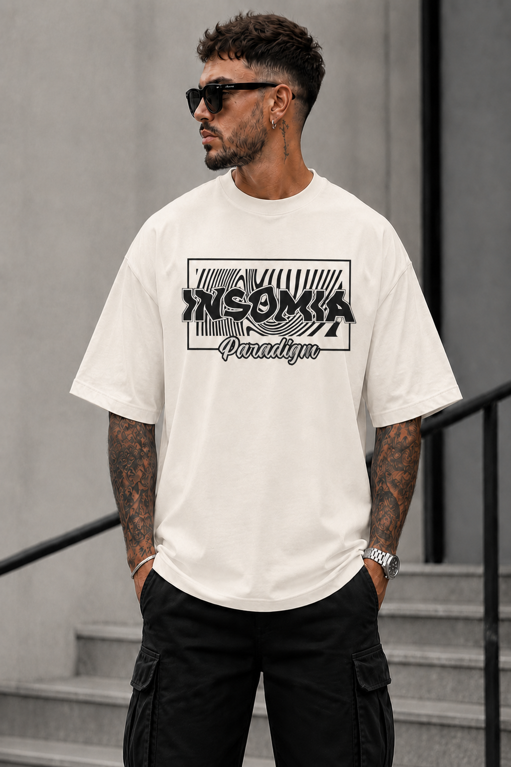 ILEERA® Premium Cotton Oversized Insomnia Paradigm T-Shirt