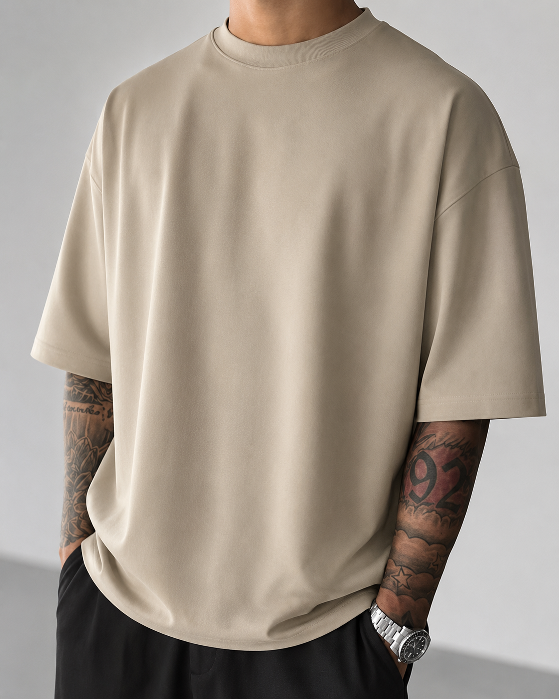 ILEERA® Oversized Pretty Good At Bad Decisions Front Print T-Shirt