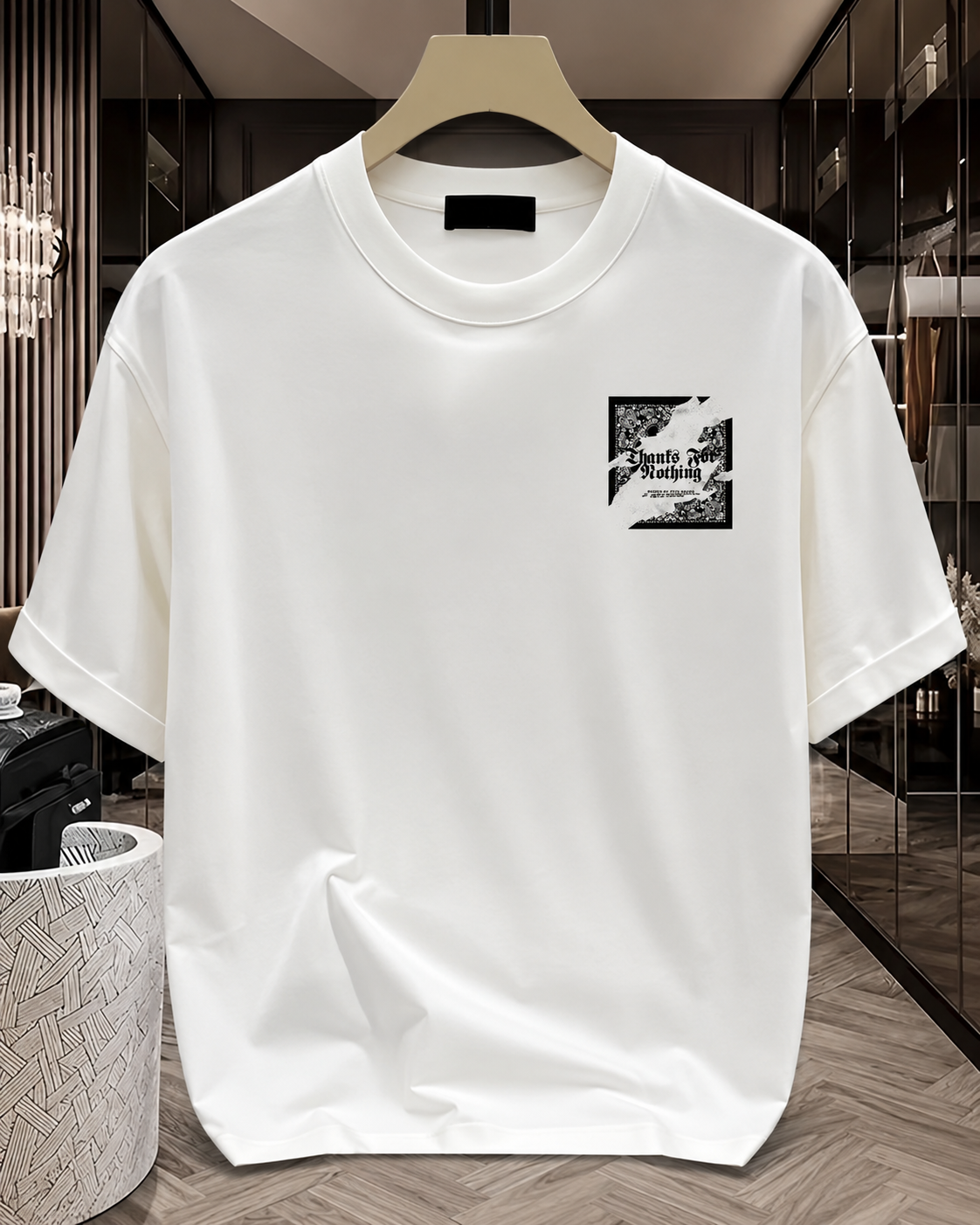 ILEERA®  Oversized Thanks For Nothing Back Print T-Shirt