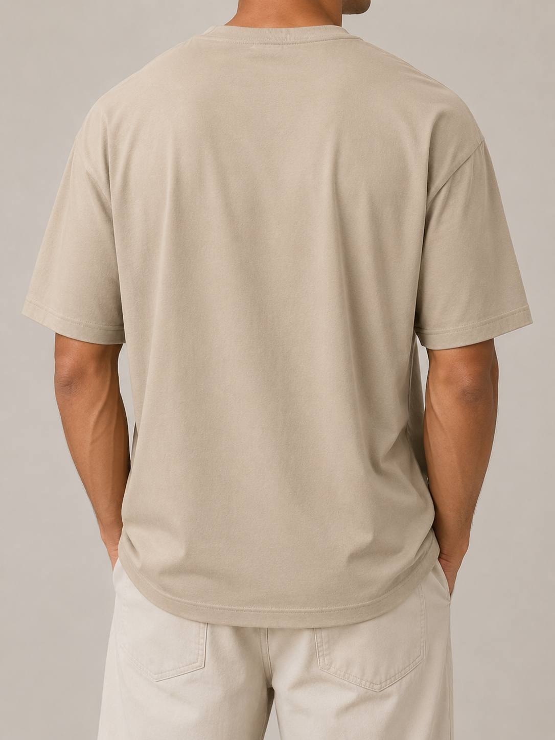 ILEERA® Oversized Original Raw Denim Front Print T-Shirt