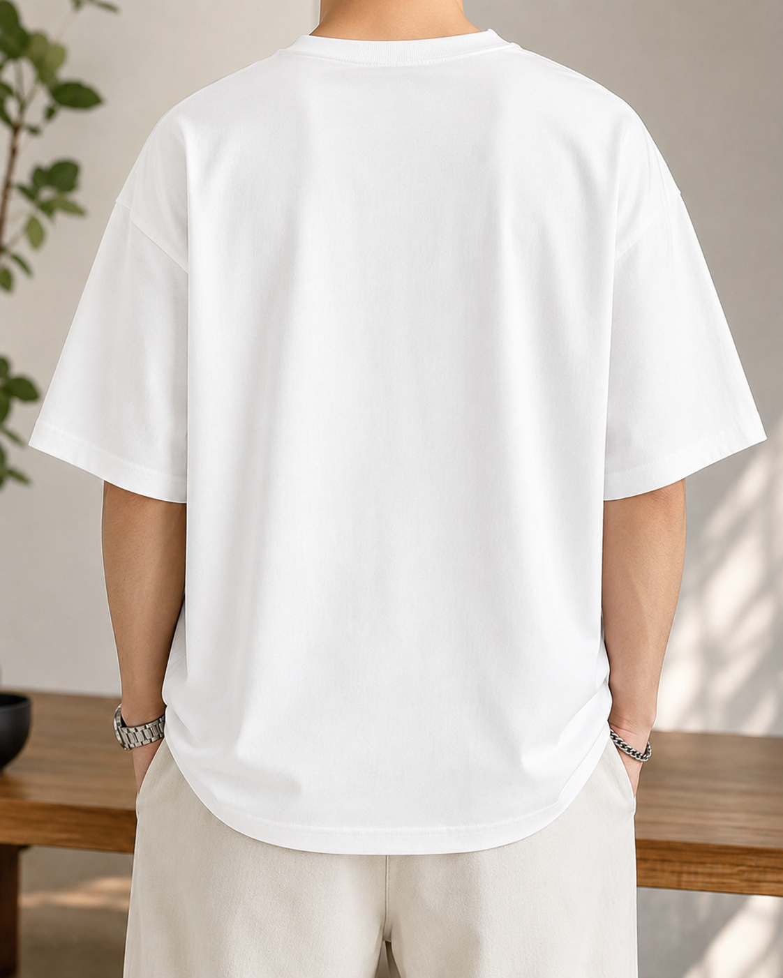 ILEERA® Oversized Autumn Leaves Front Print T-Shirt