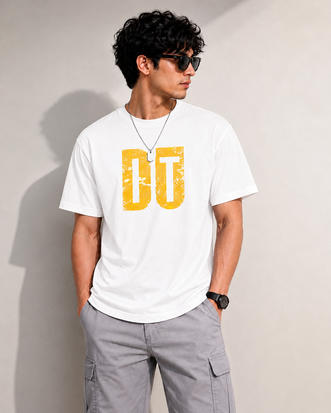 ILEERA® Premium Cotton Oversized Do It Front Print T-Shirt