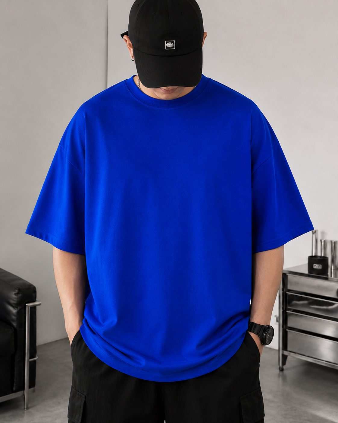 ILEERA® Oversized Dragon Ink Back Print T-Shirt