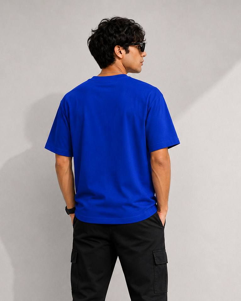 ILEERA® Premium Cotton Oversized Be Yourself Front Print T-Shirt