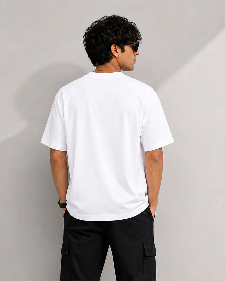 ILEERA® Premium Cotton Oversized Be Yourself Front Print T-Shirt