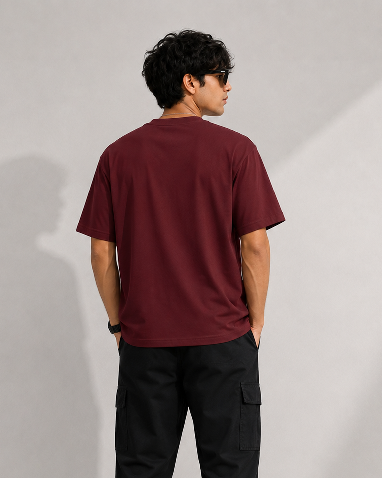 ILEERA® Premium Cotton Oversized Be Yourself Front Print T-Shirt