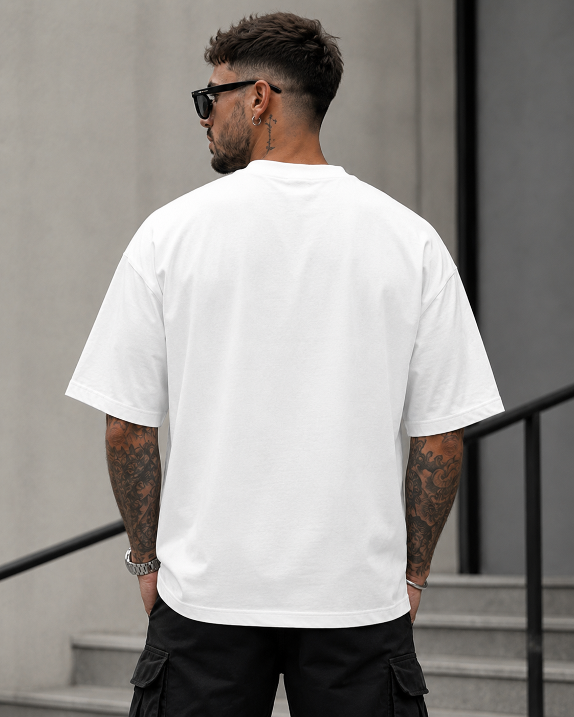 ILEERA® Premium Cotton Star Oversized T-Shirt