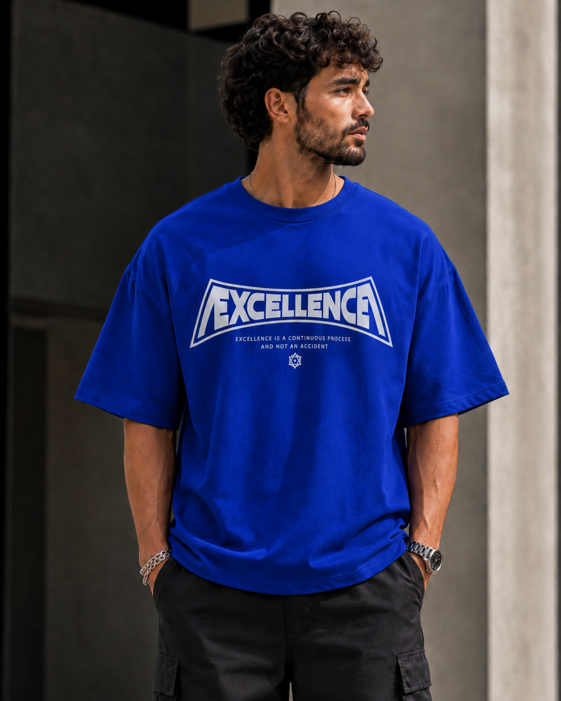 ILEERA® Premium Cotton Oversized Excellence T-Shirt