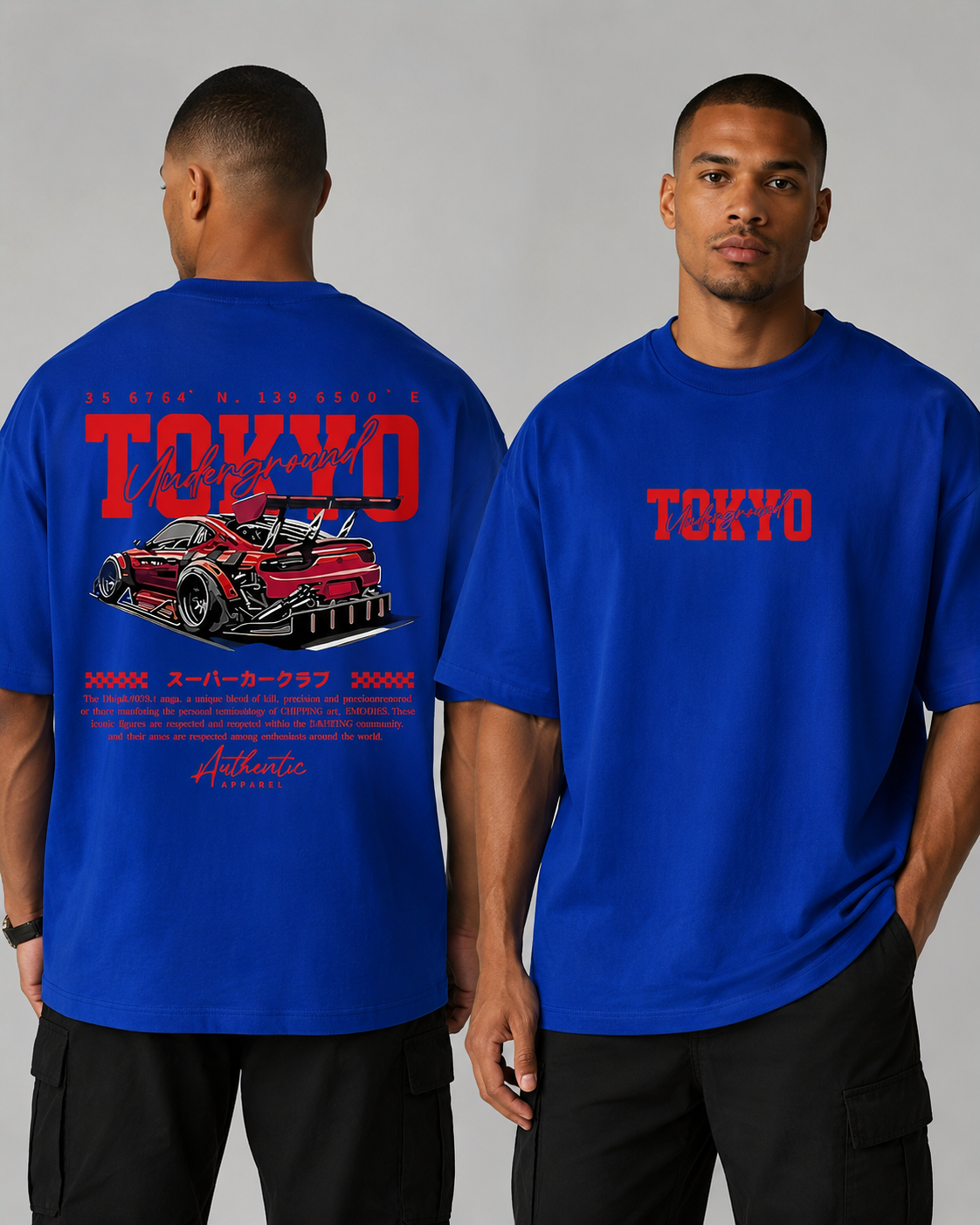 ILEERA® Premium Cotton Oversized Tokyo Underground T-Shirt