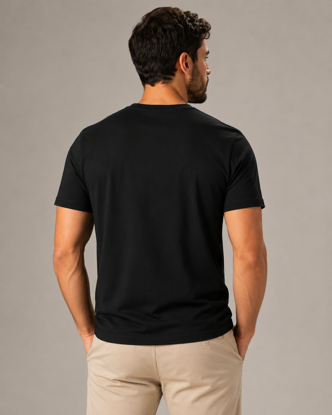ILEERA® Premium Cotton Regular Fit Compass Front Print T-Shirt