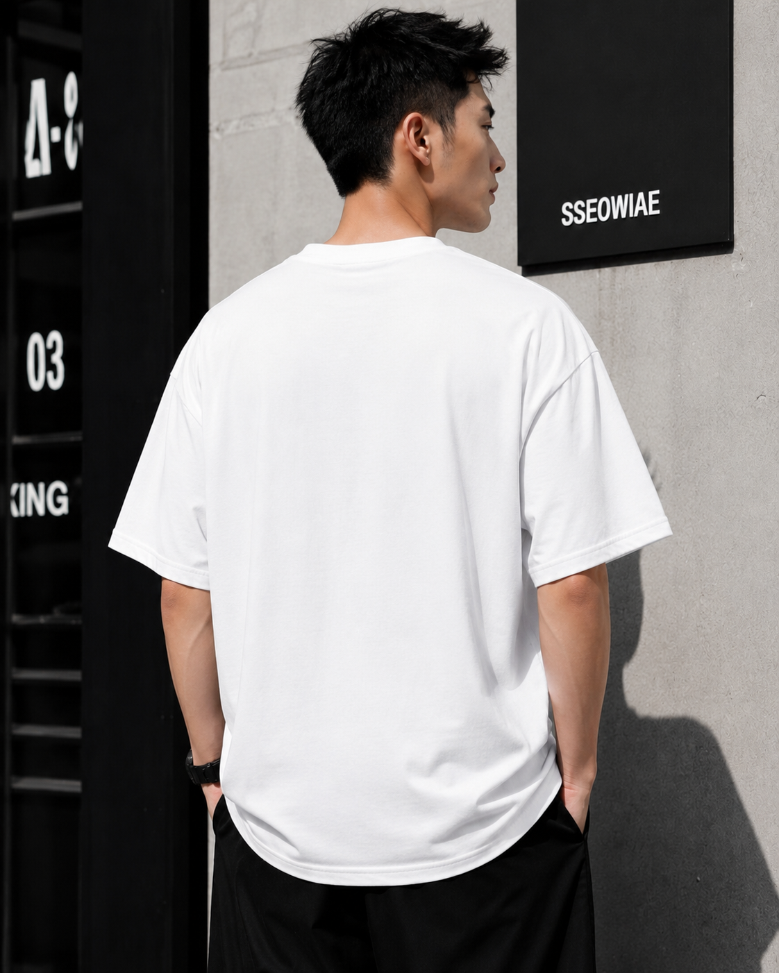 ILEERA® Premium Cotton Oversized Freedom Minimal Print T-Shirt