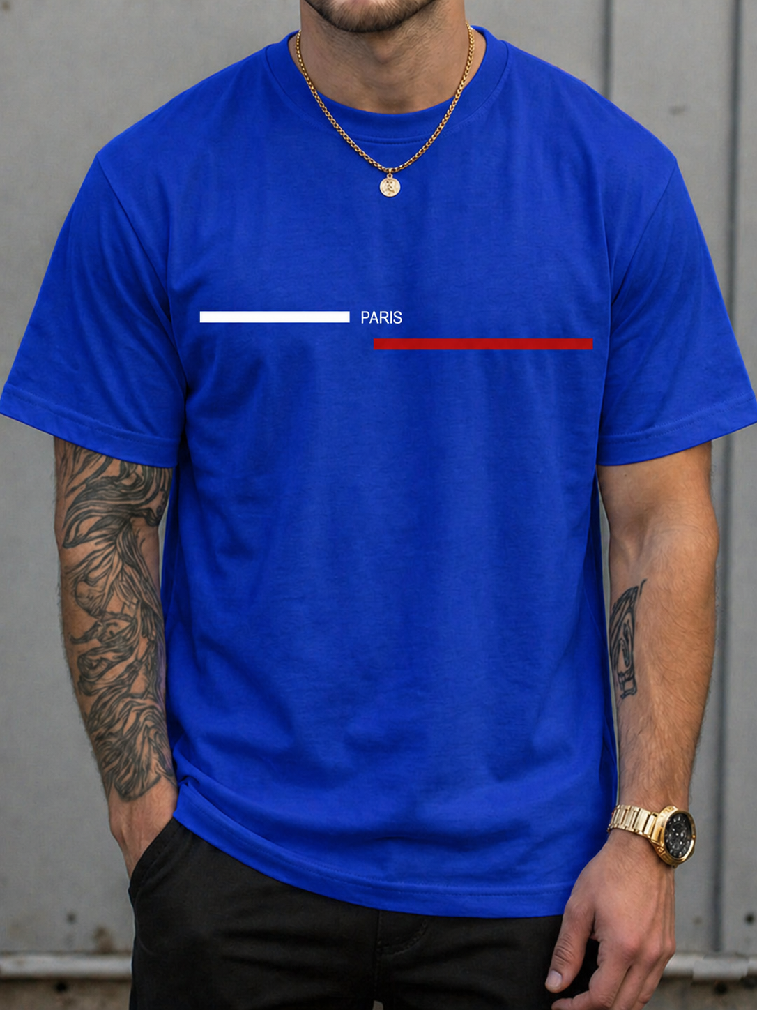 ILEERA® Premium Cotton Paris Graphic Cotton Casual T-Shirt