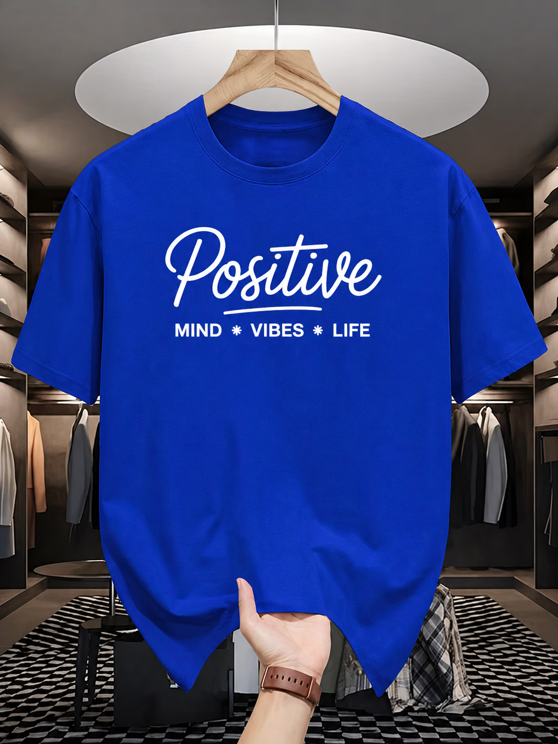 ILEERA® Premium Cotton Oversized Positive Graphic Casual Tee