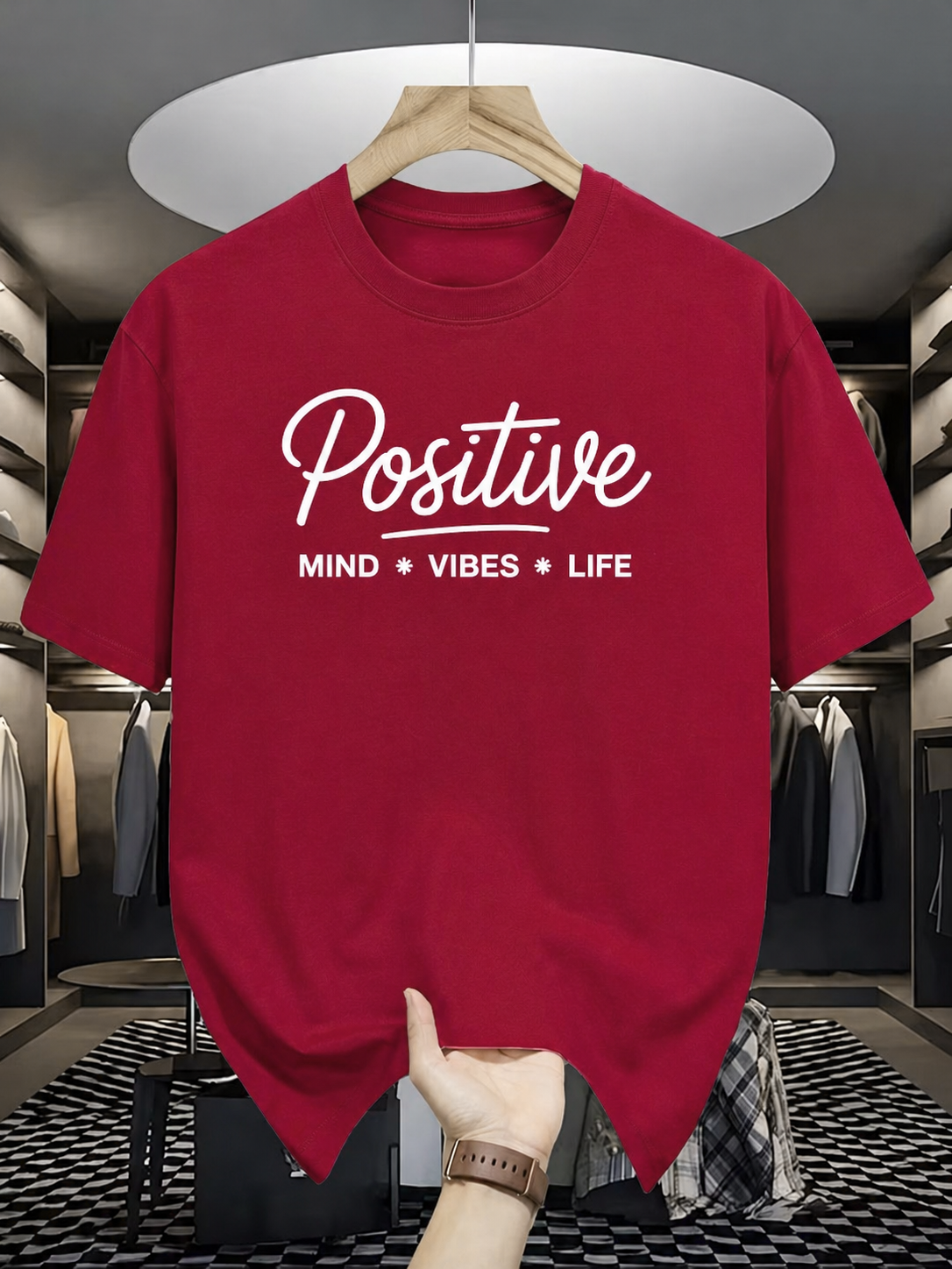 ILEERA® Premium Cotton Oversized Positive Graphic Casual Tee