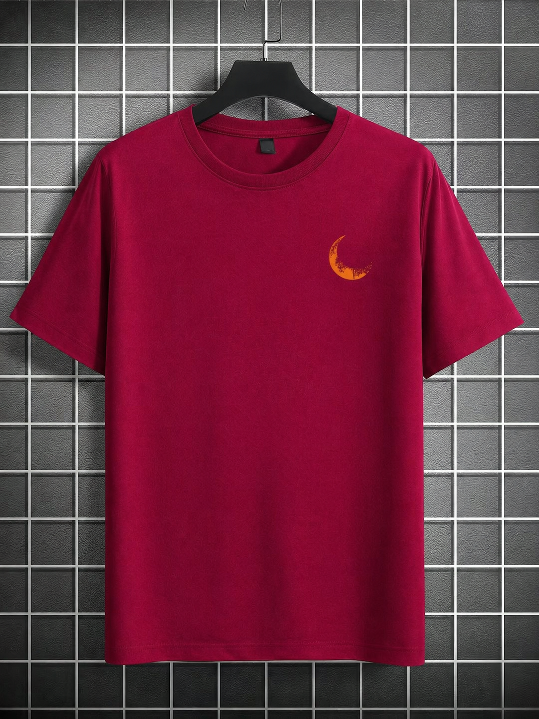 ILEERA® Premium Cotton Oversized Moon Graphic T-Shirt