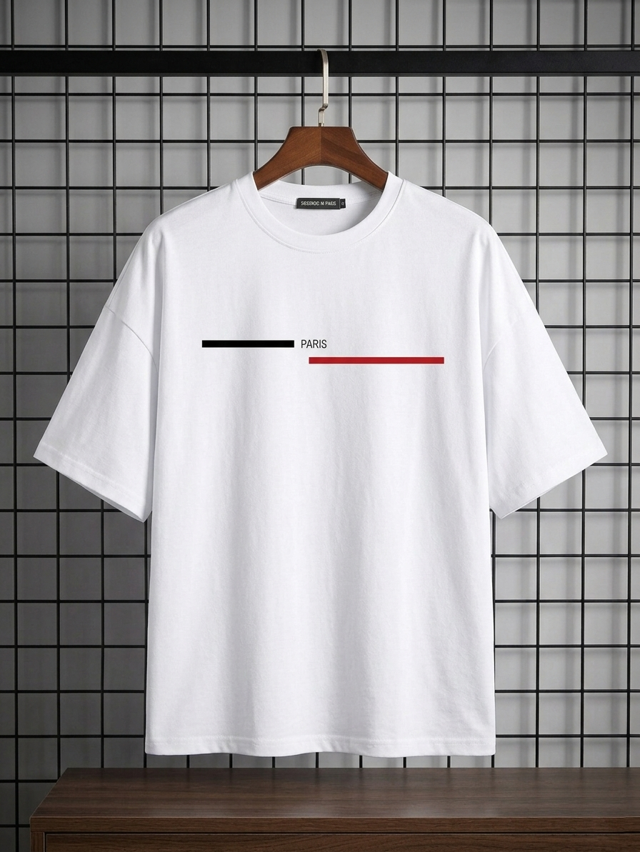 ILEERA® Premium Cotton Paris Graphic Cotton Casual T-Shirt