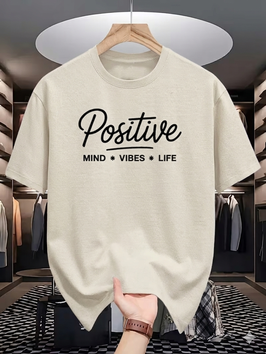 ILEERA® Premium Cotton Oversized Positive Graphic Casual Tee