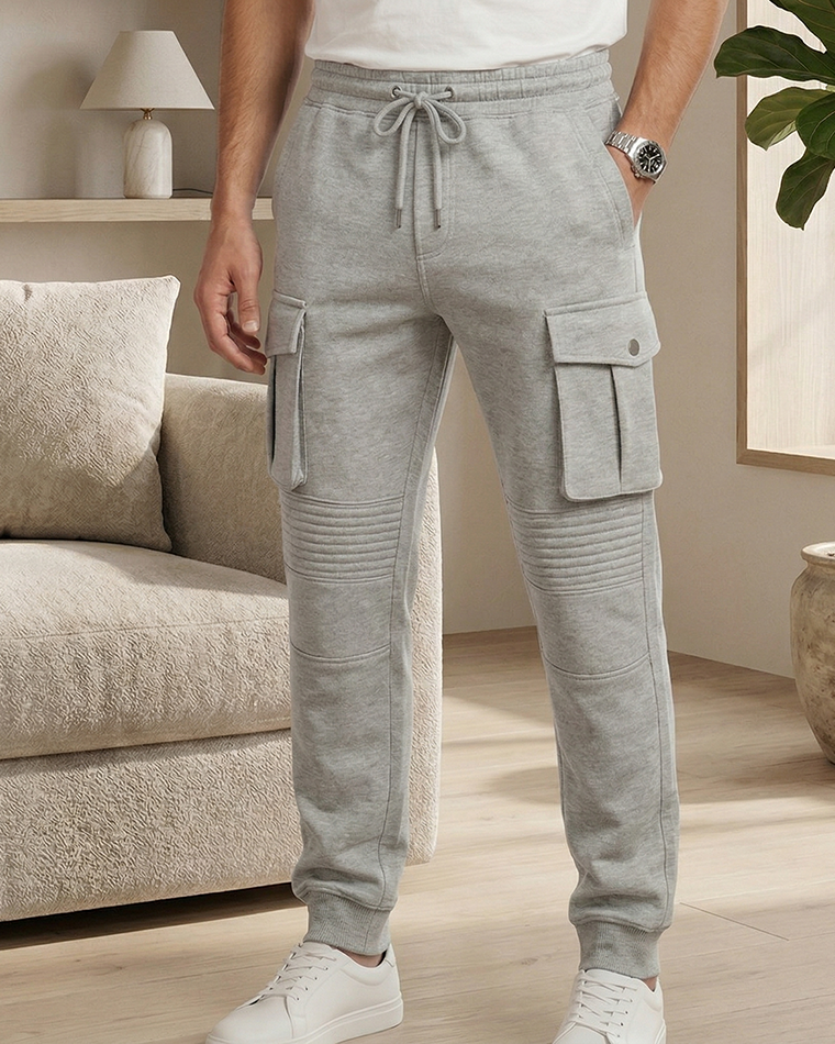 ILEERA® Premium Cotton Cargo Jogger Sweatpants