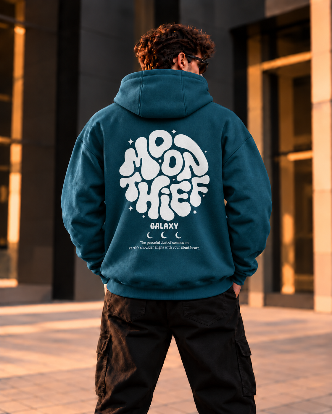 ILEERA® Premium Cotton Moon Thief Front & Back Print Hoodie